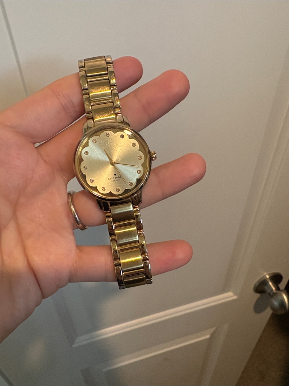 kate spade Gold-Tone Scallop Accent Bracelet Watch